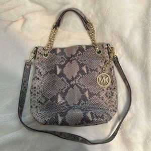 Michael by Michael Kors Snakeskin Crossbody/Shoulder Bag